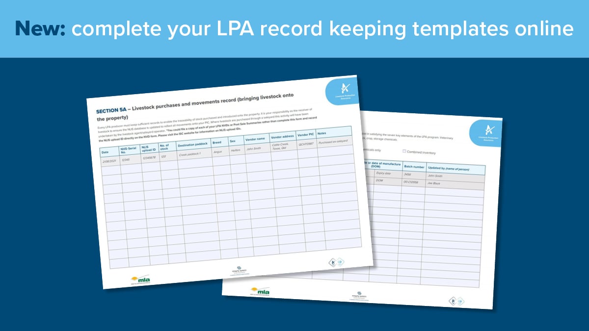 New LPA record keeping templates now available online Integrity Systems